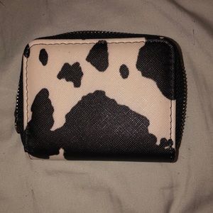 Cow Print Zippered Wallet